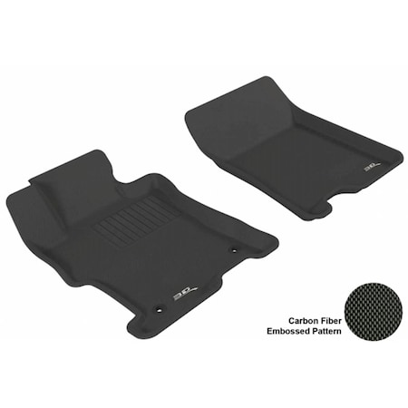3D Maxpider HONDA ACCORD 2008-2012 CPE/SDN KAGU BLACK R1 Floor Mat L1HD00811509